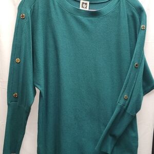 Anne Klein Sweater with Gold Button Details